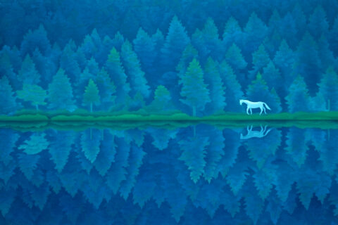 東山魁夷「緑響く」木版画